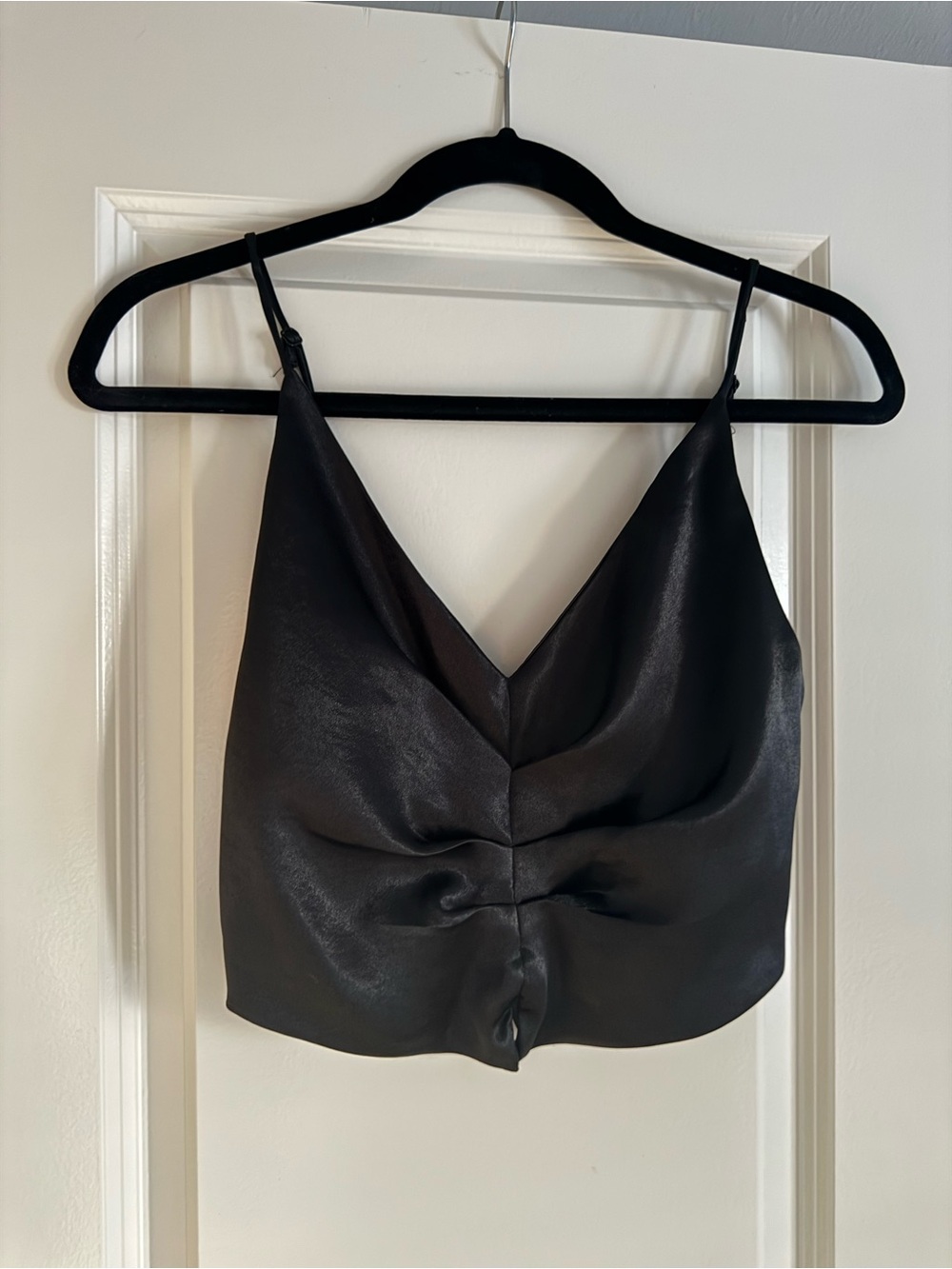 Free People Black Satin Vest